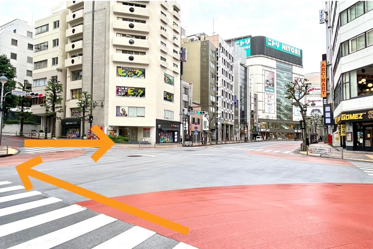 渋谷タワーレコード前の交差点